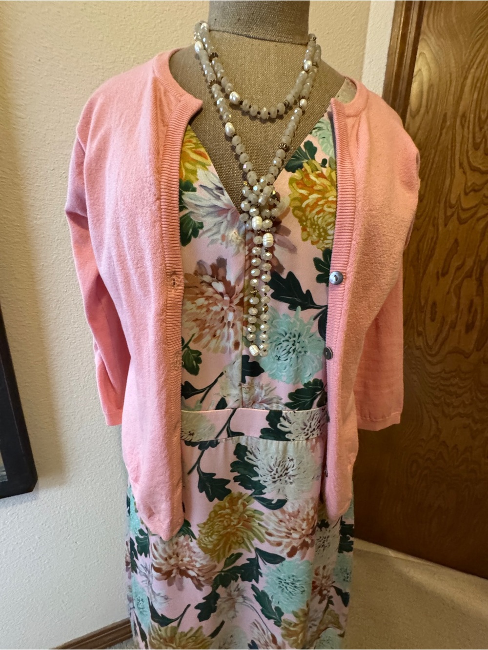 Trina Turk Rose-Pink Button-Front Cardigan - Picture 5 of 6